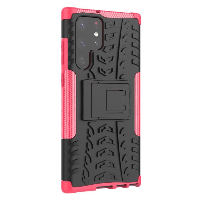 Bild 3,  Samsung Galaxy S22 Ultra Skal Ultimata Stöttåligt med Stöd Rosa - Teknikhallen.se