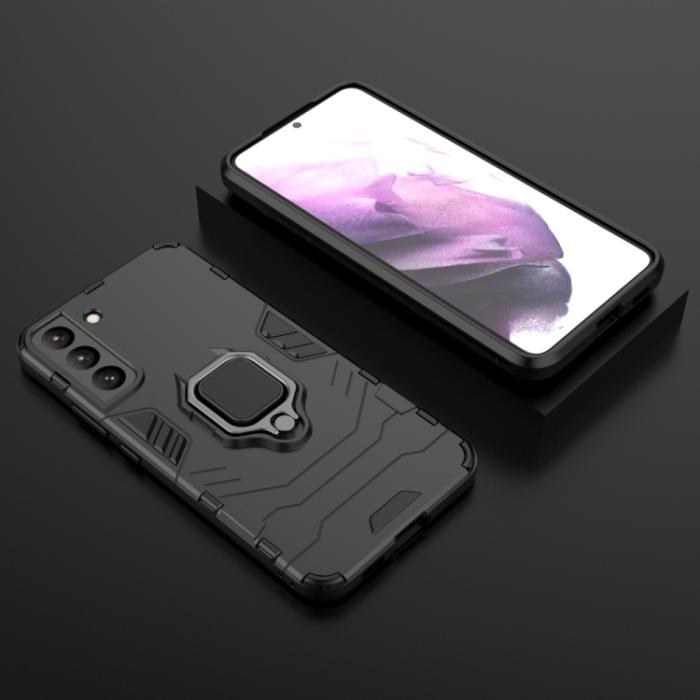 Bild 6,  Samsung Galaxy S22 Skal Hybrid Ring Armor Svart - Teknikhallen.se