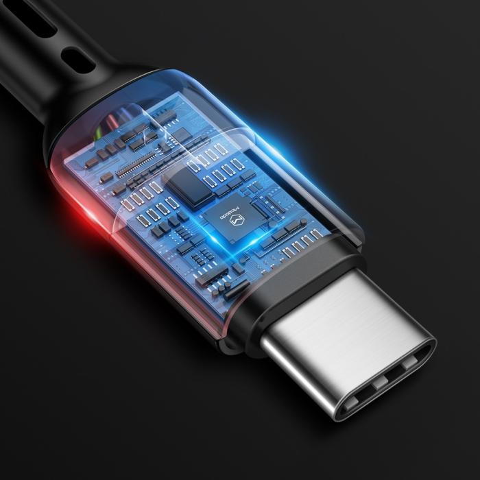 Bild 5, MCDODO Mcdodo 1.8m QC 3.0/4.0 USB-C Flexibel Nylon Kabel Svart - Teknikhallen.se