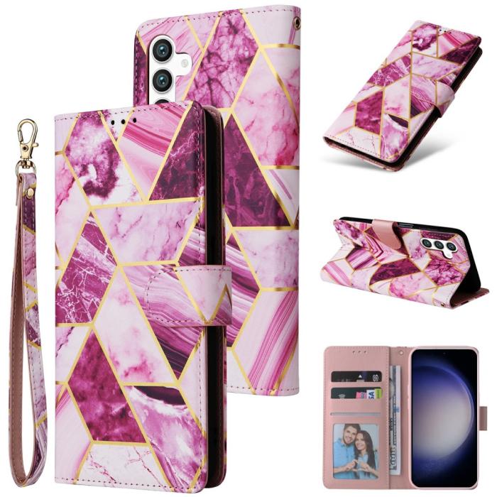 Bild 6,  Samsung Galaxy S25 Fodral Läder Marmor Lila - Teknikhallen.se