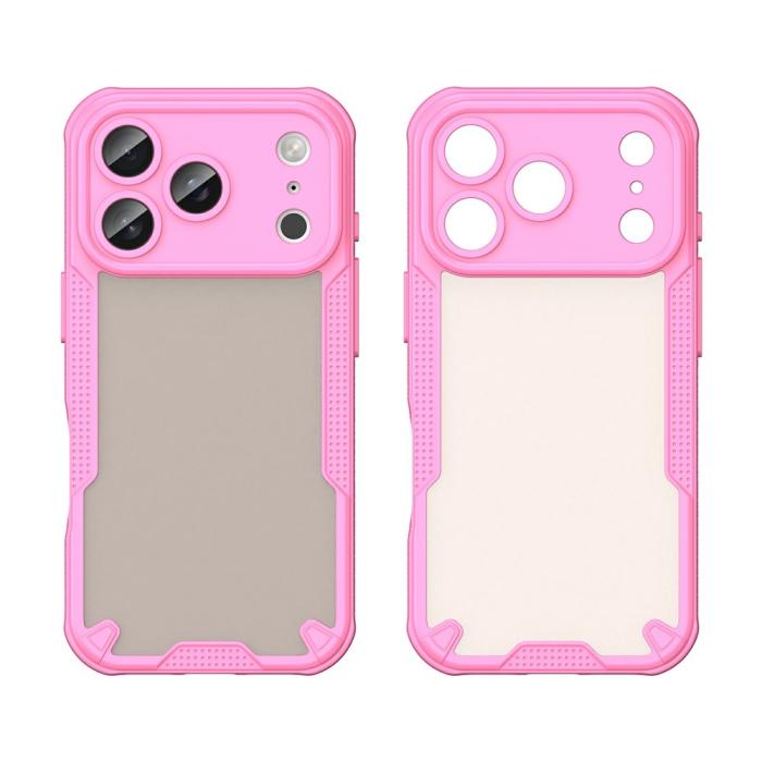 Bild 2,  iPhone 18 Pro / 17 Pro Skal Hybrid Frostat Transparent Rosa - Teknikhallen.se