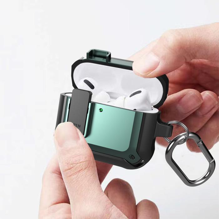 Bild 2,  AirPods 4 Skal Shockproof Hybrid Armor Röd - Teknikhallen.se