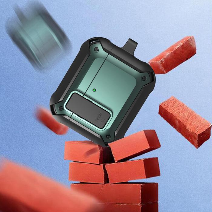 Bild 4,  AirPods 4 Skal Shockproof Hybrid Armor Röd - Teknikhallen.se