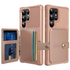  Galaxy S24 Ultra Skal Med Pl&aring;nboksfunktion Ros&eacute;guld - Teknikhallen.se