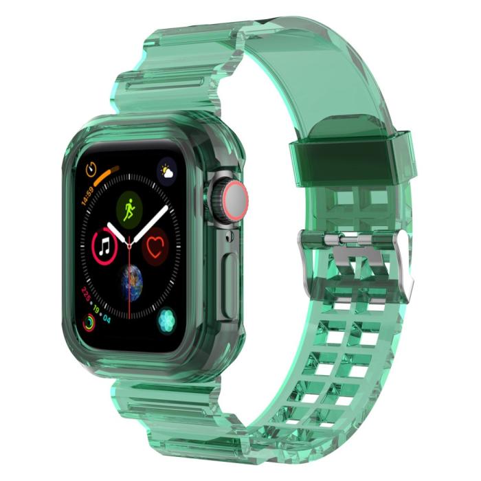 Bild 2,  Apple Watch 38/40/41/42 mm Kristall Skal/Armband Grön - Teknikhallen.se