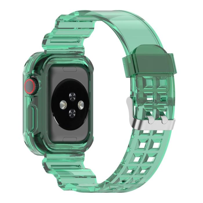 Bild 3,  Apple Watch 38/40/41/42 mm Kristall Skal/Armband Grön - Teknikhallen.se