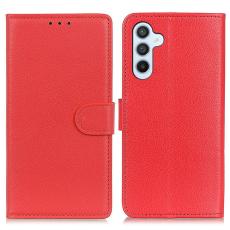  Samsung Galaxy S26 Fodral Litchi L&auml;der R&ouml;d - Teknikhallen.se