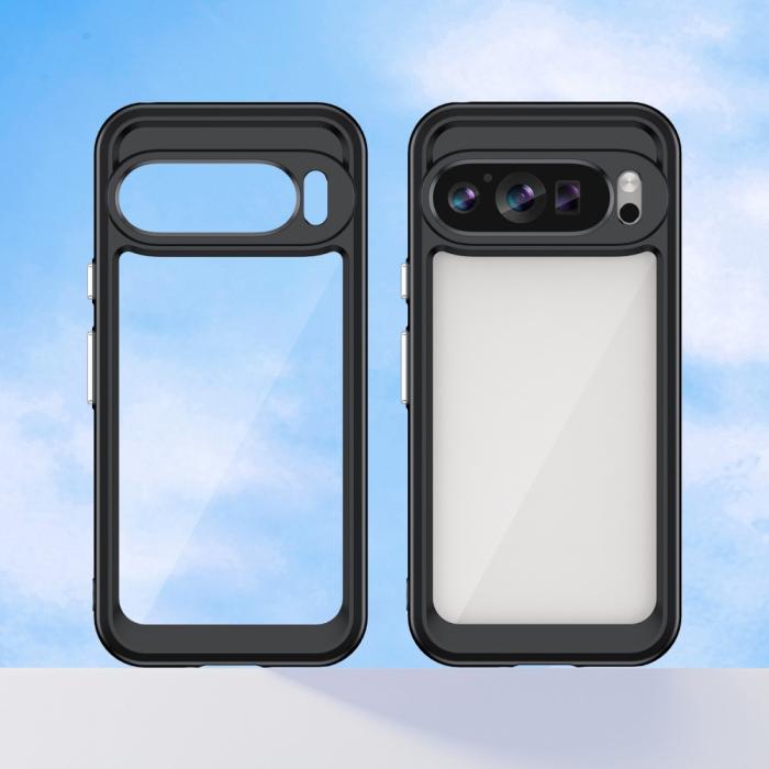 Bild 2,  Google Pixel 9/9 Pro Skal Hybrid Svart/Transparent - Teknikhallen.se