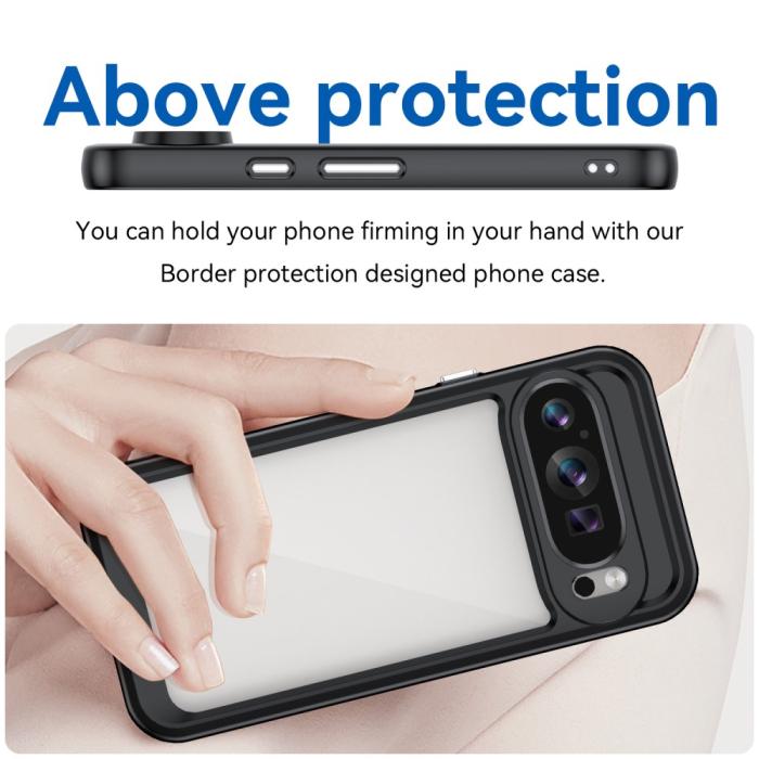 Bild 4,  Google Pixel 9/9 Pro Skal Hybrid Svart/Transparent - Teknikhallen.se