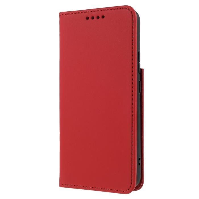 Bild 2,  Samsung Galaxy S22 Plus Fodral Flip Med Kortfack Röd - Teknikhallen.se