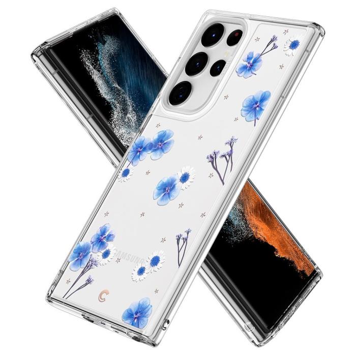 Bild 4, Spigen Spigen Cyrill Samsung Galaxy S22 Ultra Skal Blue Spring - Teknikhallen.se