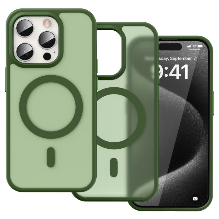 Bild 2, ColorPop ColorPop iPhone 15 Pro Skal CH MagSafe Matt Grön - Teknikhallen.se