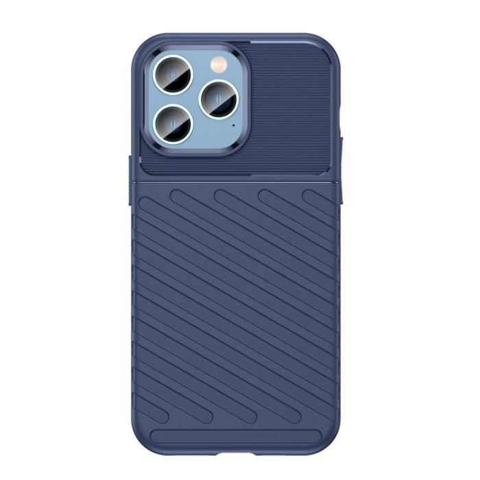 Bild 2,  iPhone 14 Pro Max Skal Twill Textur Blå - Teknikhallen.se