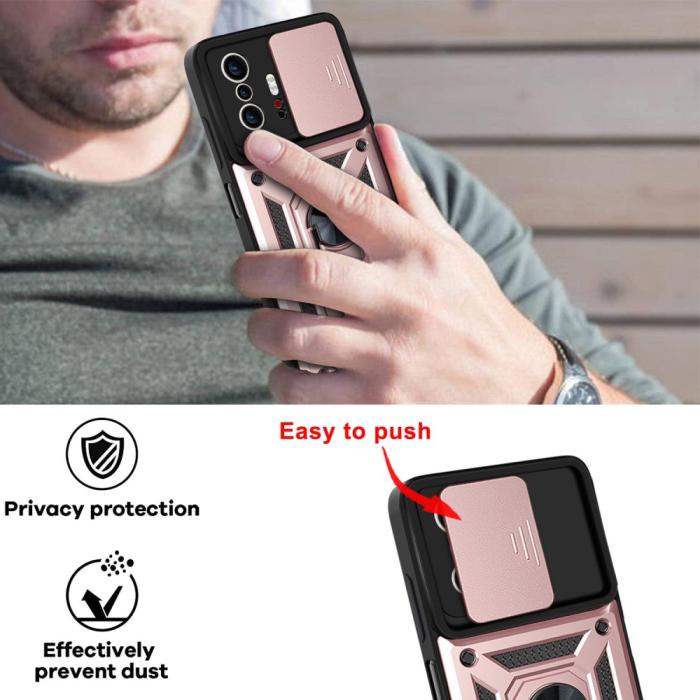 Bild 4,  Xiaomi 11T / 11T Pro Skal CamShield Ring Roséguld - Teknikhallen.se