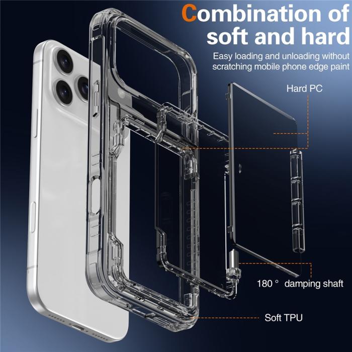 Bild 4,  iPhone 17 Pro Skal Kickstand Med Korthållare Tonad Svart - Teknikhallen.se
