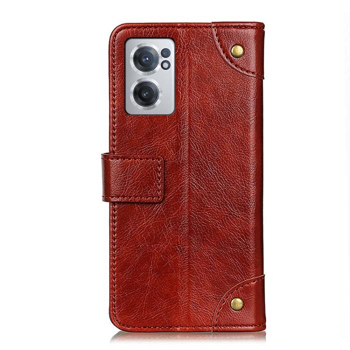 Bild 3,  OnePlus Nord CE 2 5G Fodral Nit Dekor Läder Brun - Teknikhallen.se