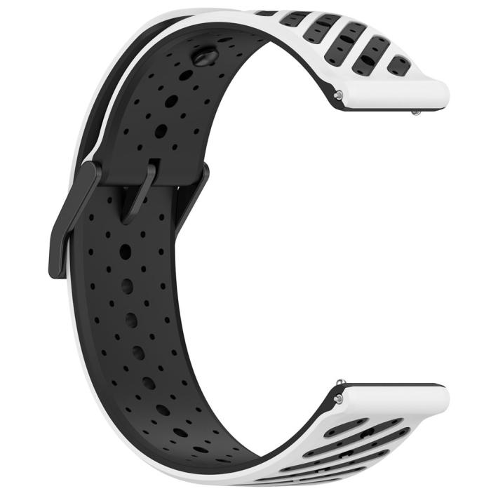 Bild 3,  Klockarmband 22 mm Quick Release Silikon Vit / Svart - Teknikhallen.se