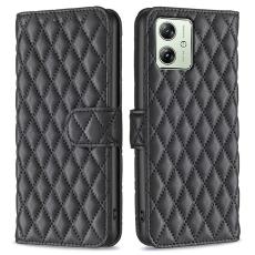  Motorola Moto G54 5G Fodral Diamond L&auml;der Svart - Teknikhallen.se