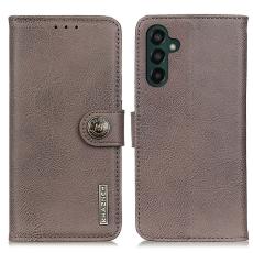 KHAZNEH KHAZNEH Galaxy A35 5G Fodral L&auml;der Khaki - Teknikhallen.se