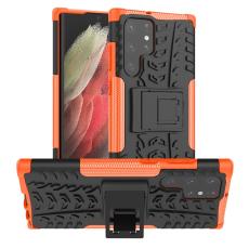  Samsung Galaxy S22 Ultra Skal Ultimata St&ouml;tt&aring;ligt med St&ouml;d Orange - Teknikhallen.se