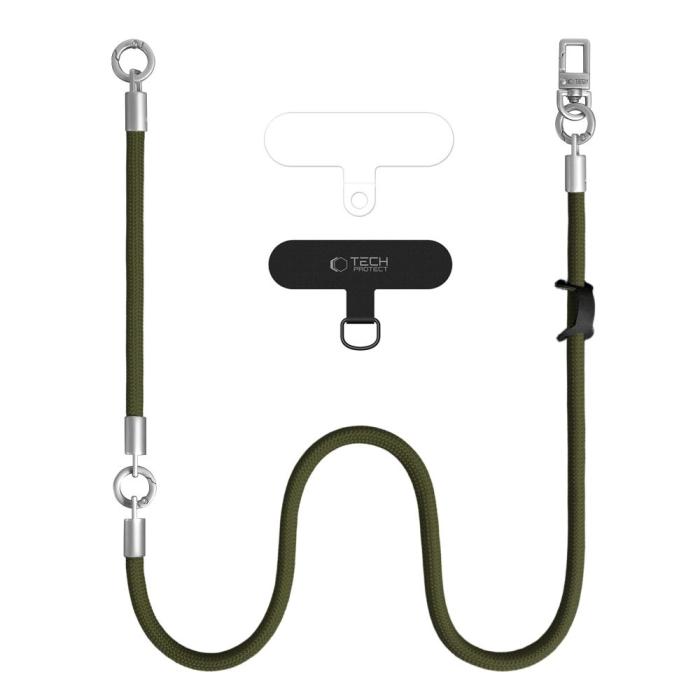 Bild 2, Tech-Protect Tech-Protect Mobilsnöre CrossBody & Wrist Rope Olive Green - Teknikhallen.se