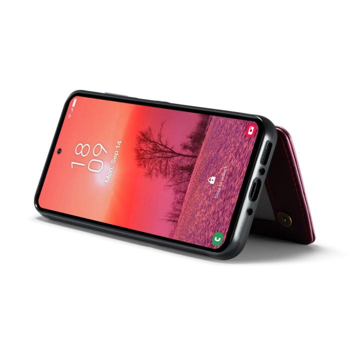 Bild 3, CASEME CASEME Galaxy A56 5G/A36 5G Skal RFID Kickstand Plånbok Röd - Teknikhallen.se