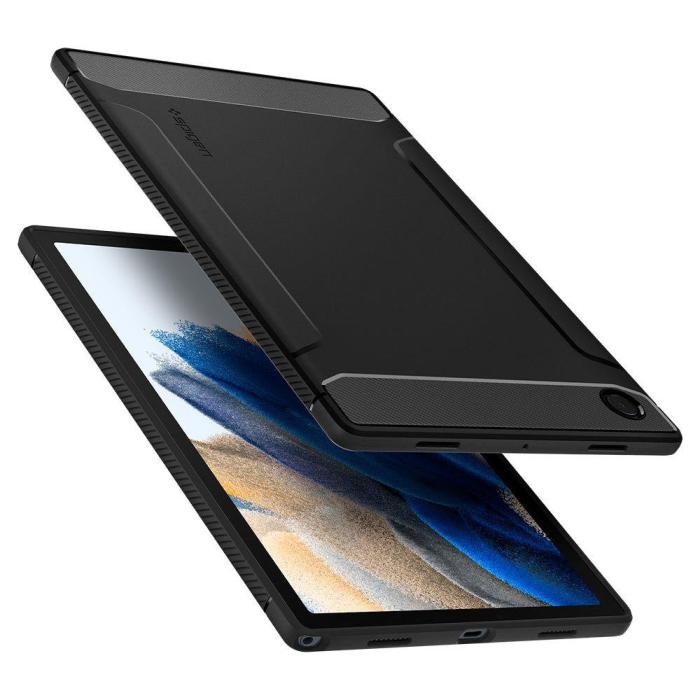 Bild 5, Spigen Spigen Samsung Galaxy Tab A8 10.5 Skal Rugged Armor Svart - Teknikhallen.se