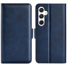  Samsung Galaxy S24 Fodral Med Magnetisk St&auml;ngning Bl&aring; - Teknikhallen.se