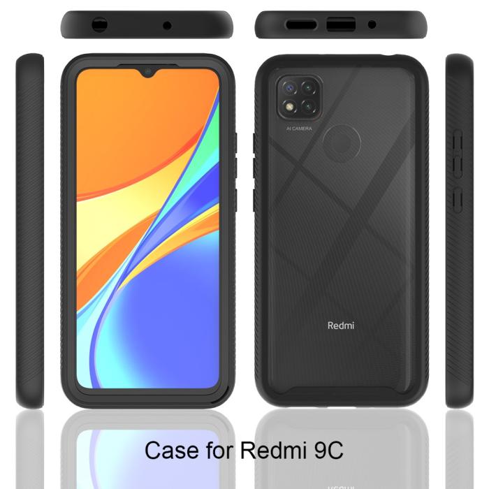 Bild 6,  Xiaomi Redmi 9C Skal 360 Hybrid Svart - Teknikhallen.se