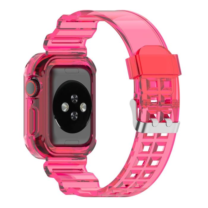 Bild 3,  Apple Watch 38/40/41/42 mm Kristall Skal/Armband Rosa - Teknikhallen.se