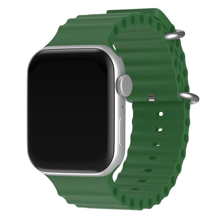 Bild 2, ColorPop Apple Watch 42/44/45/46/49 mm Armband Ocean Wave Army Green - Teknikhallen.se