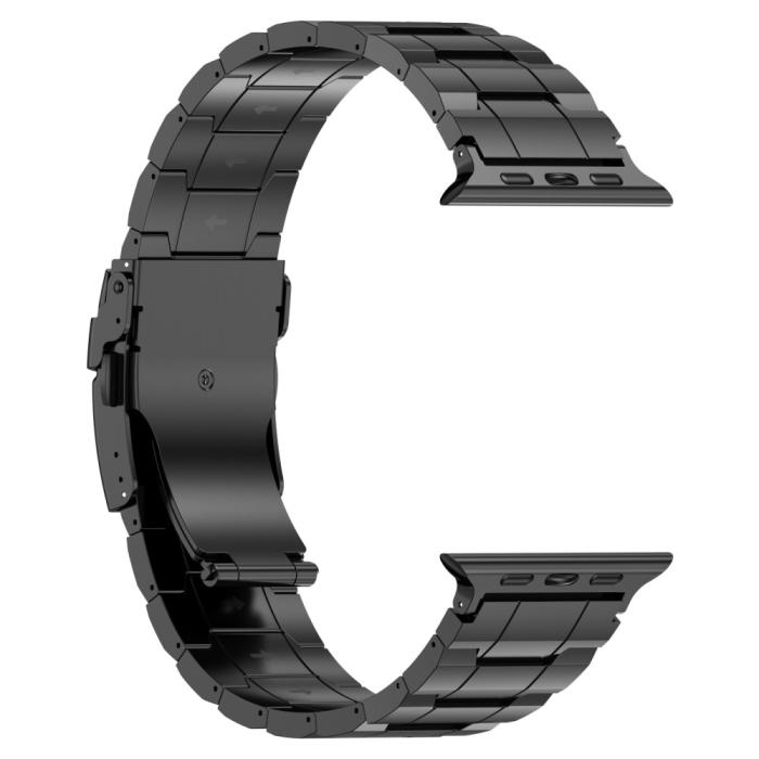 Bild 2,  Apple Watch 42/41/40/38 mm Armband Steel Titanium Svart - Teknikhallen.se