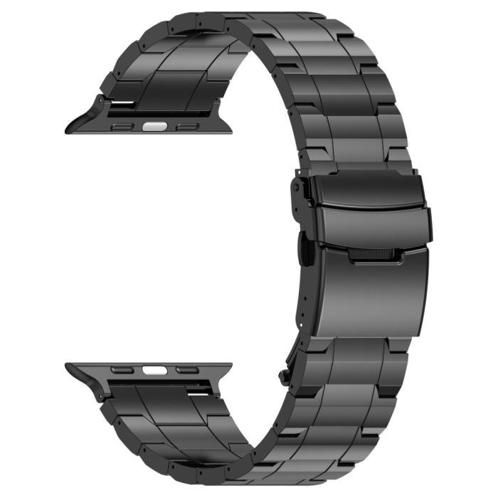 Bild 3,  Apple Watch 42/41/40/38 mm Armband Steel Titanium Svart - Teknikhallen.se