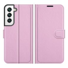  Samsung Galaxy S22 Plus Fodral Litchi Textur Ljus Rosa - Teknikhallen.se