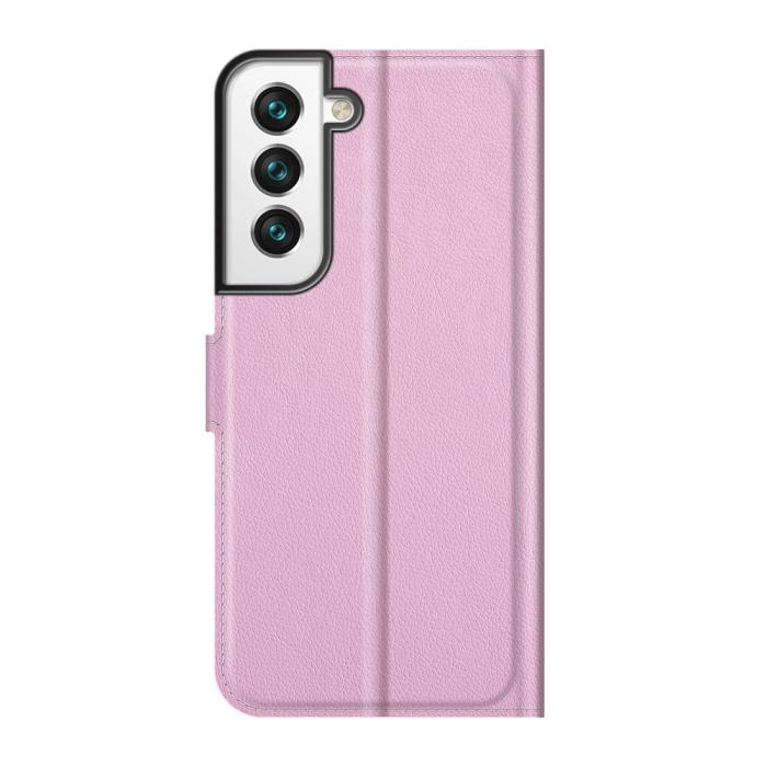 Bild 3,  Samsung Galaxy S22 Plus Fodral Litchi Textur Ljus Rosa - Teknikhallen.se