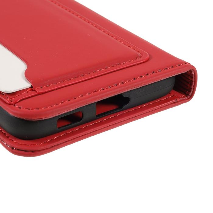 Bild 6,  Samsung Galaxy S22 Plus Fodral Flip Med Kortfack Röd - Teknikhallen.se