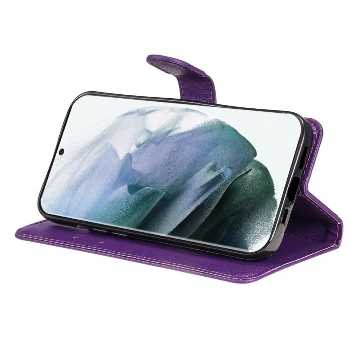 Bild 3,  Samsung Galaxy S23 Ultra Fodral Solid Läder Lila - Teknikhallen.se