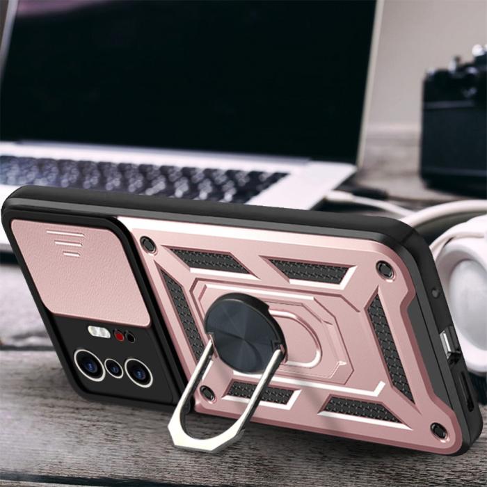 Bild 5,  Xiaomi 11T / 11T Pro Skal CamShield Ring Roséguld - Teknikhallen.se
