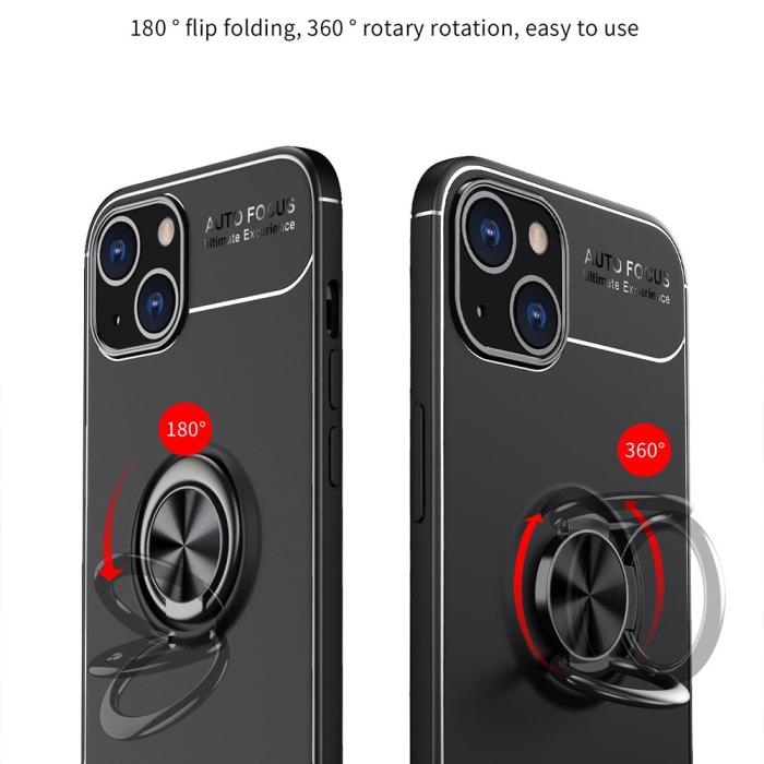 Bild 3,  iPhone 13 - Ring Skal - Svart/Blå - Teknikhallen.se