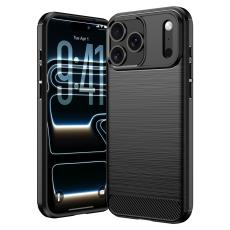  iPhone 18 Pro / 17 Pro Skal TPU Kolfiber Textur Svart - Teknikhallen.se