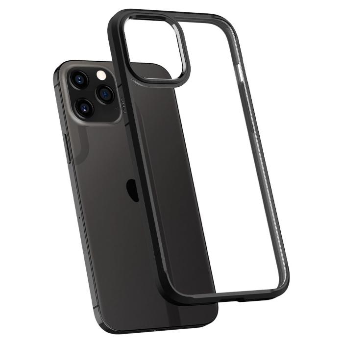 Bild 6, Spigen Spigen iPhone 12 / 12 Pro Skal Ultra Hybrid Matt Svart - Teknikhallen.se