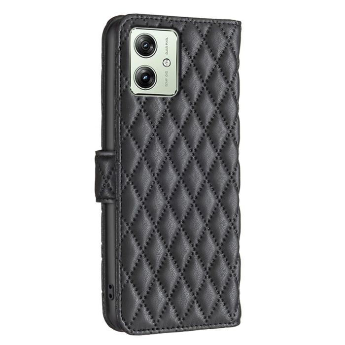 Bild 5,  Motorola Moto G54 5G Fodral Diamond Läder Svart - Teknikhallen.se