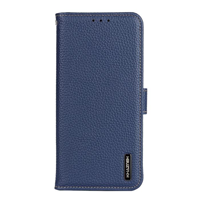 Bild 2, KHAZNEH KHAZNEH Samsung Galaxy S22 Ultra Fodral Litchi Äkta Läder Blå - Teknikhallen.se