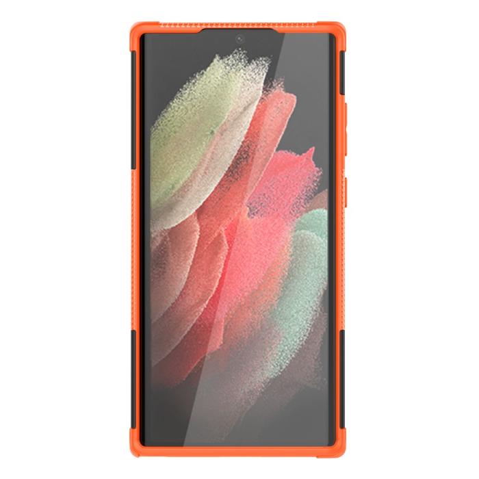 Bild 4,  Samsung Galaxy S22 Ultra Skal Ultimata Stöttåligt med Stöd Orange - Teknikhallen.se