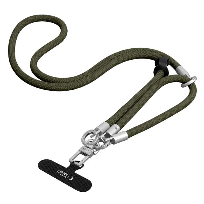 Bild 4, Tech-Protect Tech-Protect Mobilsnöre CrossBody & Wrist Rope Olive Green - Teknikhallen.se