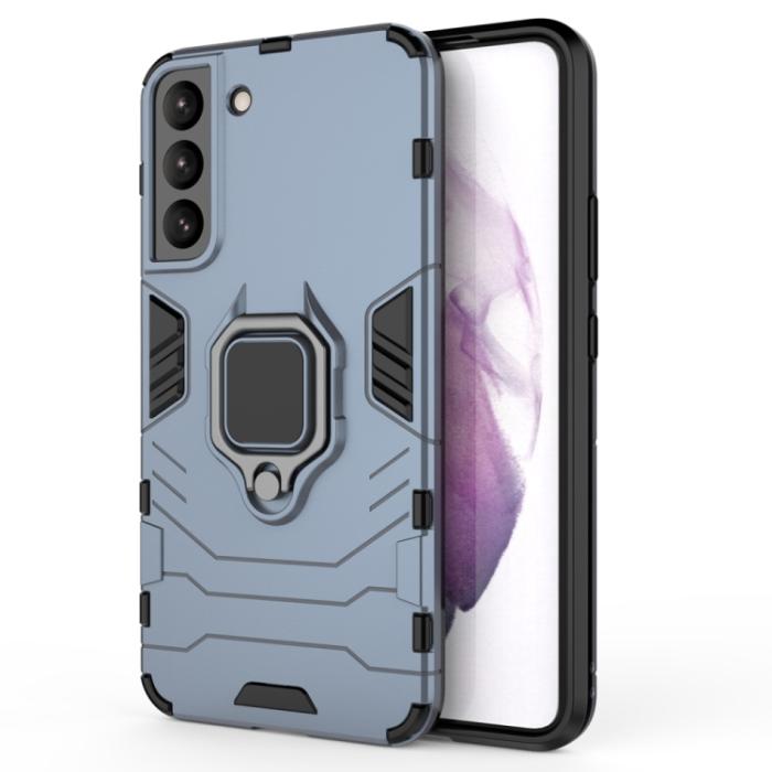 Bild 2,  Samsung Galaxy S22 Skal Hybrid Ring Armor Navy Blue - Teknikhallen.se