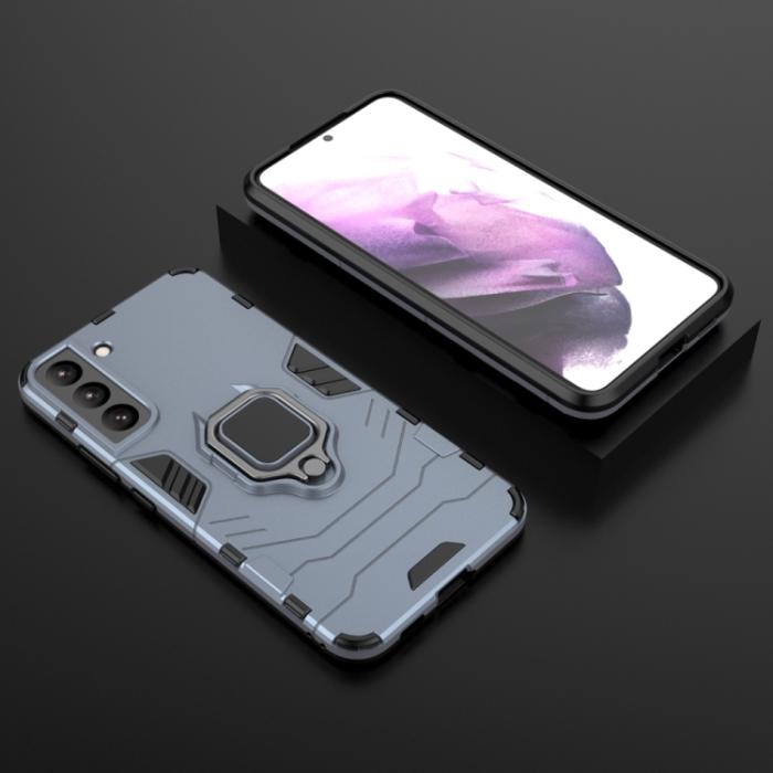 Bild 6,  Samsung Galaxy S22 Skal Hybrid Ring Armor Navy Blue - Teknikhallen.se