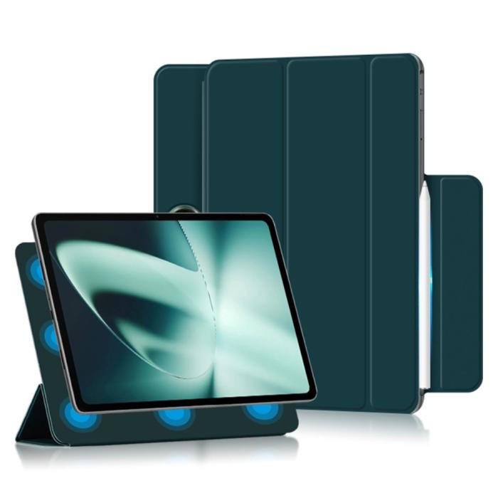 Bild 2,  OnePlus Pad 2in1 Magnetiskt Fodral / Skal Grön - Teknikhallen.se