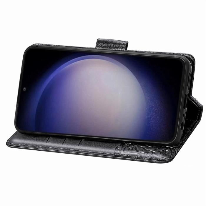 Bild 3,  Samsung Galaxy S23 FE Fodral Fjäril Tryck Svart - Teknikhallen.se