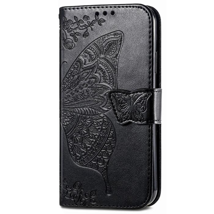 Bild 5,  Samsung Galaxy S23 FE Fodral Fjäril Tryck Svart - Teknikhallen.se